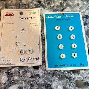 Vintage genuine pearl buttons